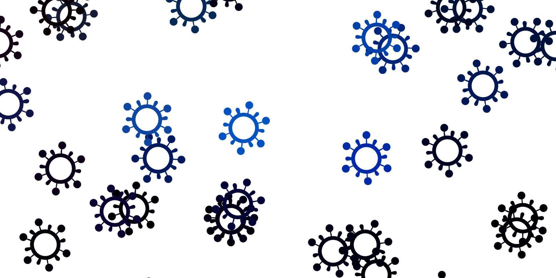 Light blue, yellow vector texture with disease symbols.