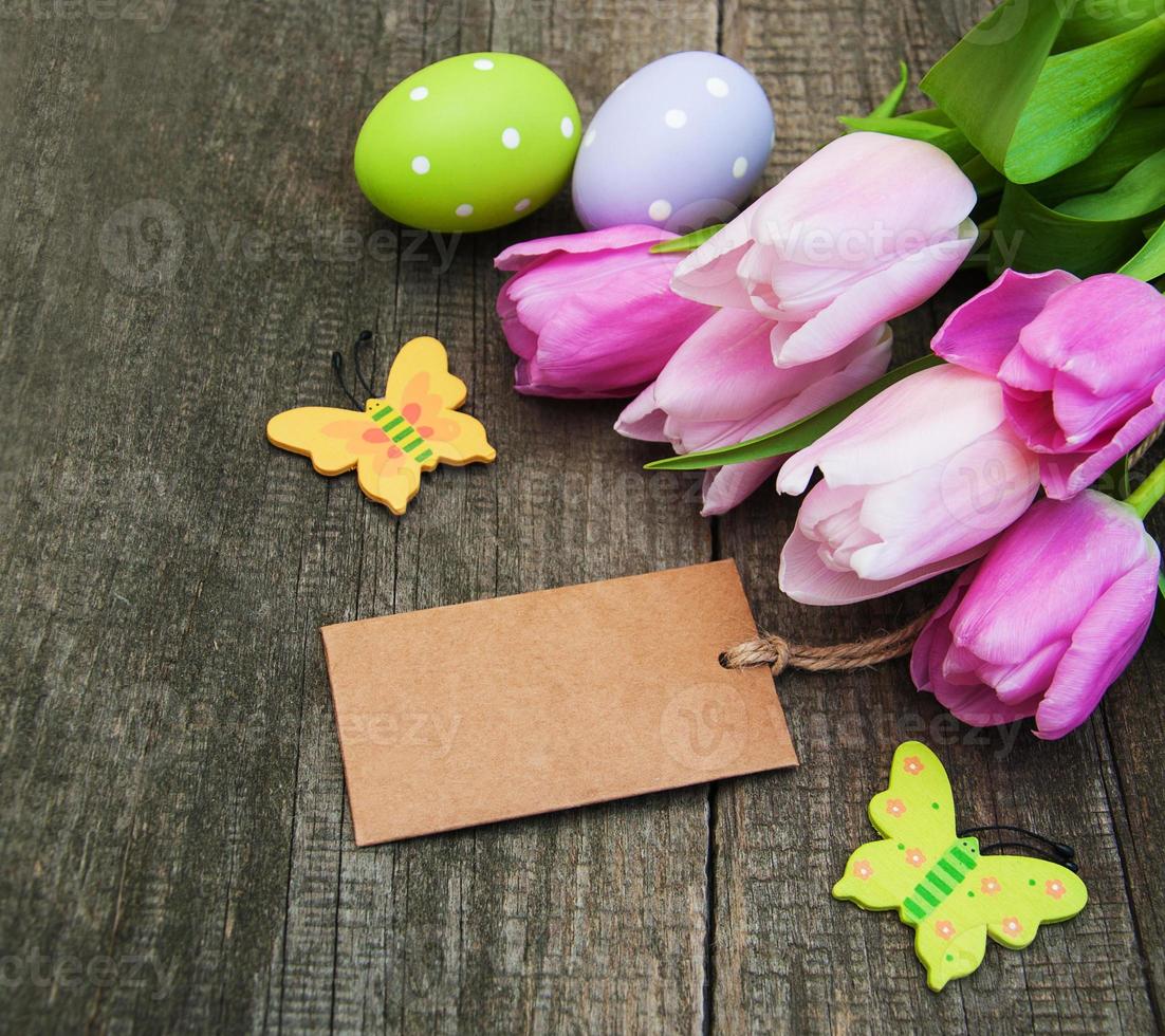 tarjeta de felicitación de pascua foto