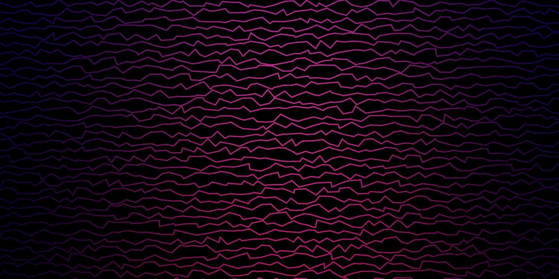 Dark Purple vector background with curves.