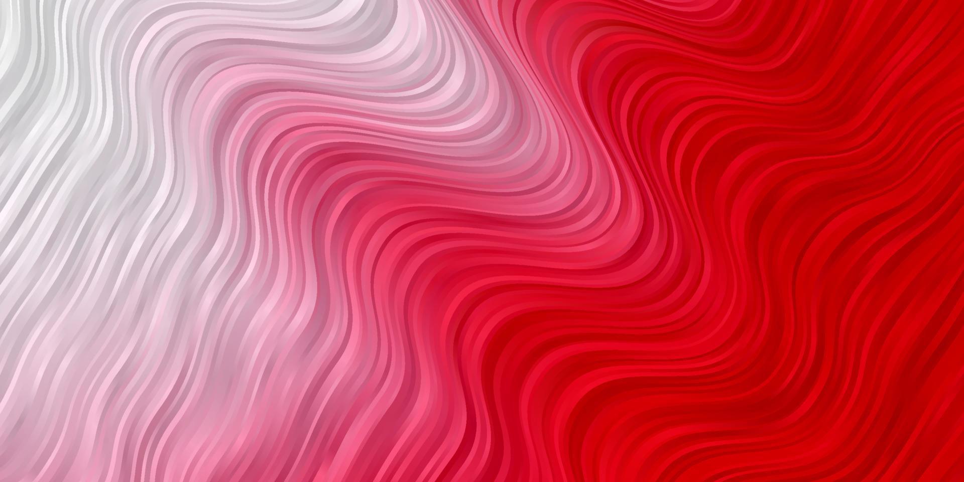 Light Red vector background with curves.