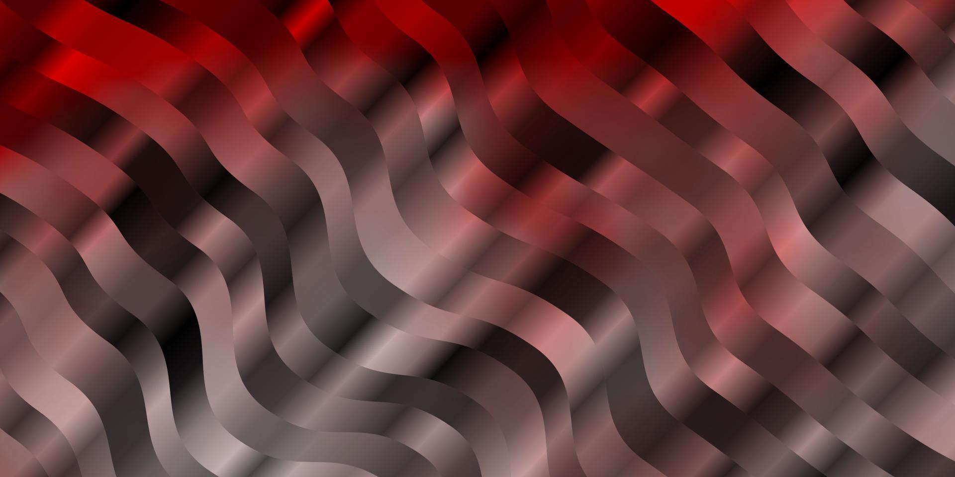 Light Red vector background with bent lines.