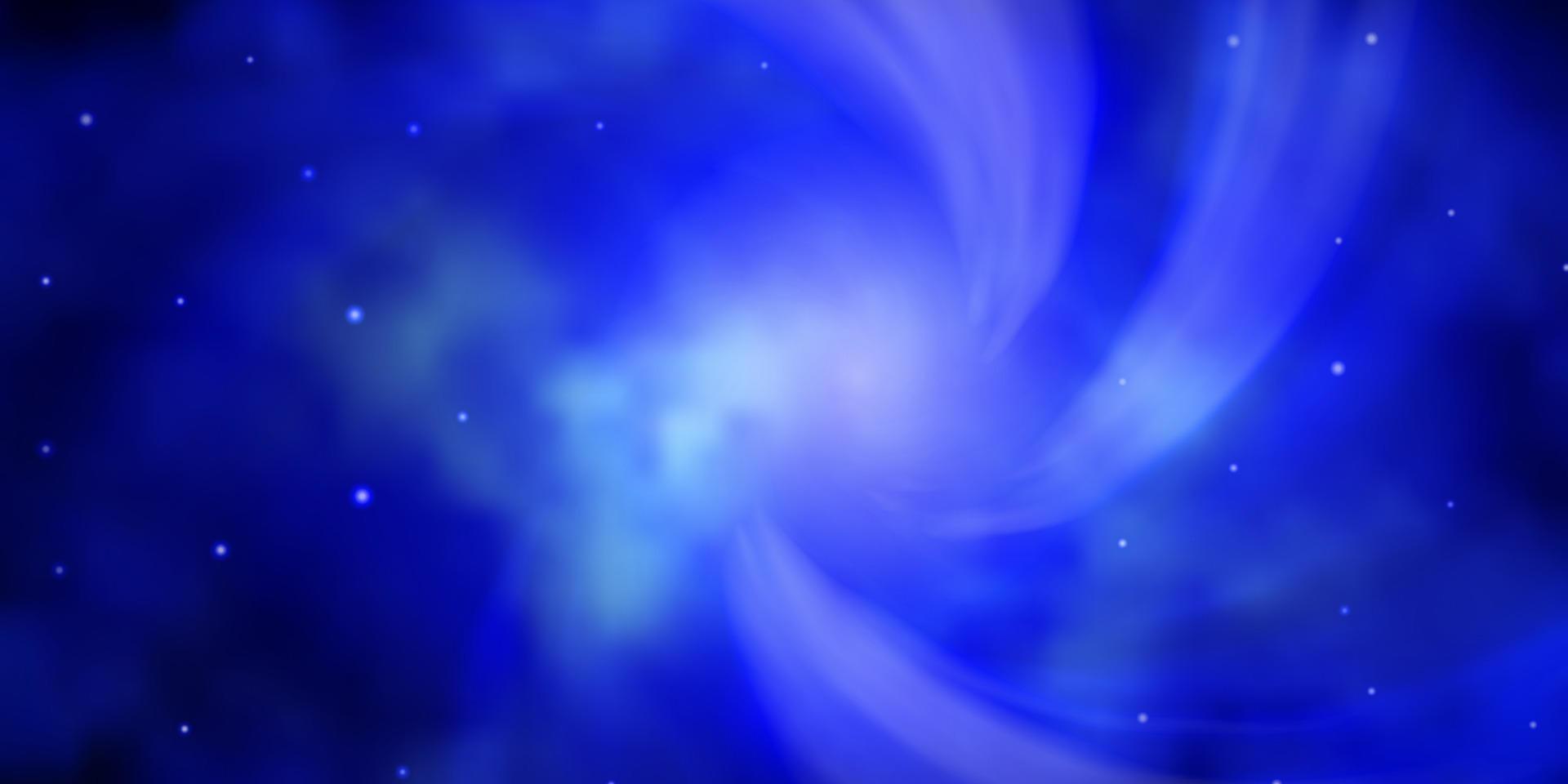 Dark BLUE vector texture with beautiful stars.