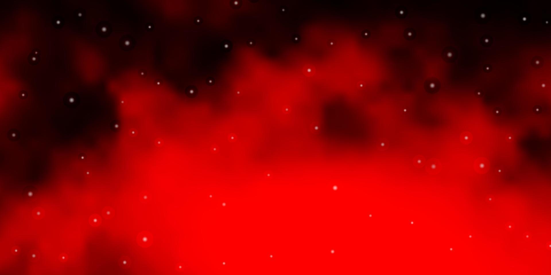 patrón de vector rojo oscuro con estrellas abstractas.