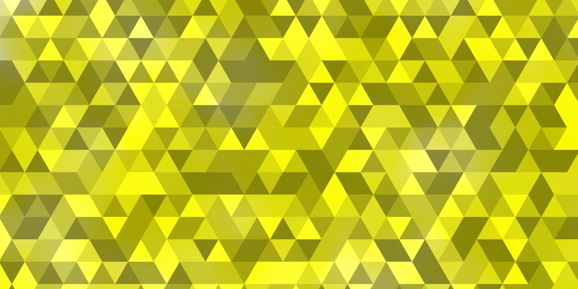 Light Yellow vector background with triangles.