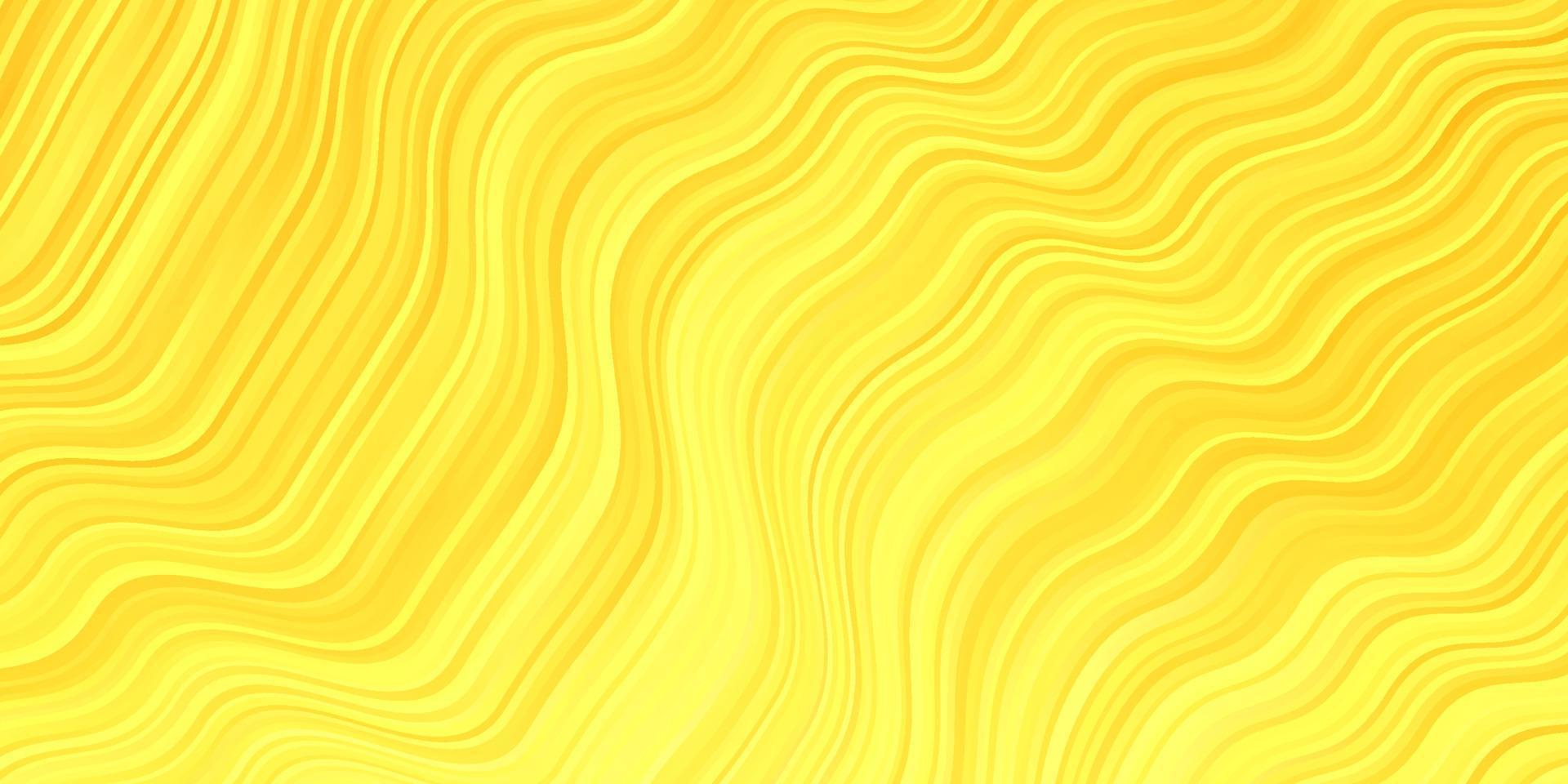 Light Yellow vector pattern with wry lines.