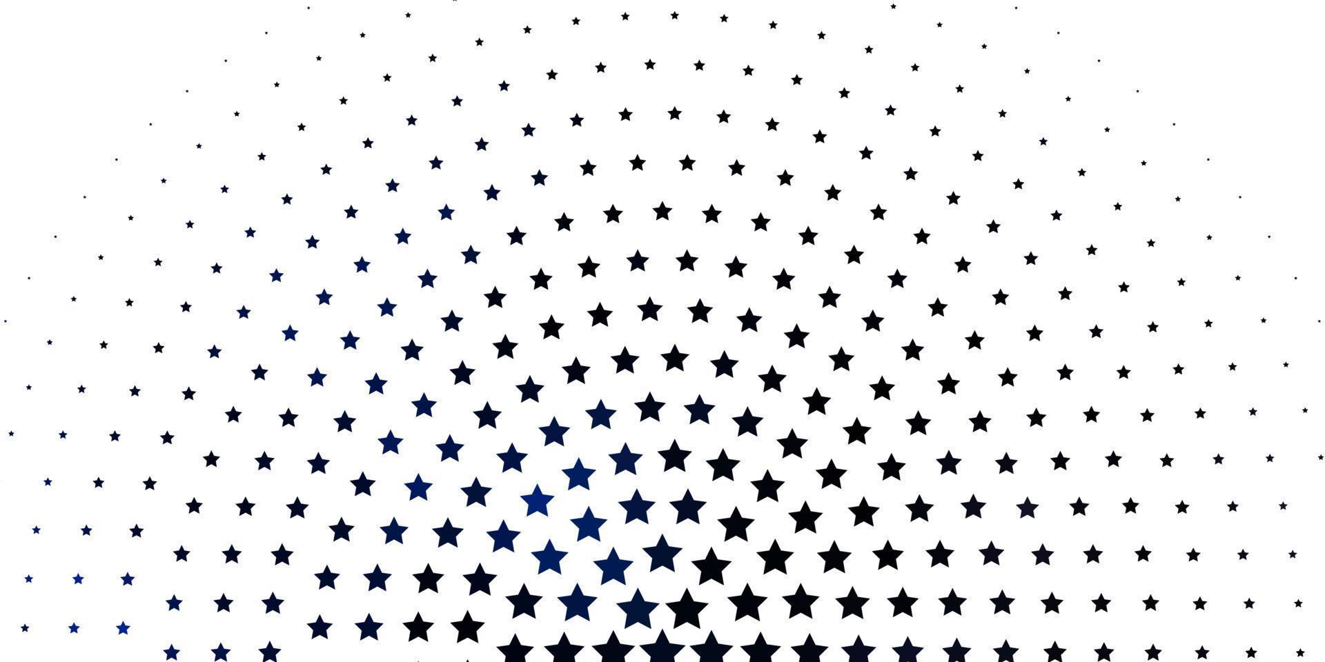 plantilla de vector azul claro con estrellas de neón.