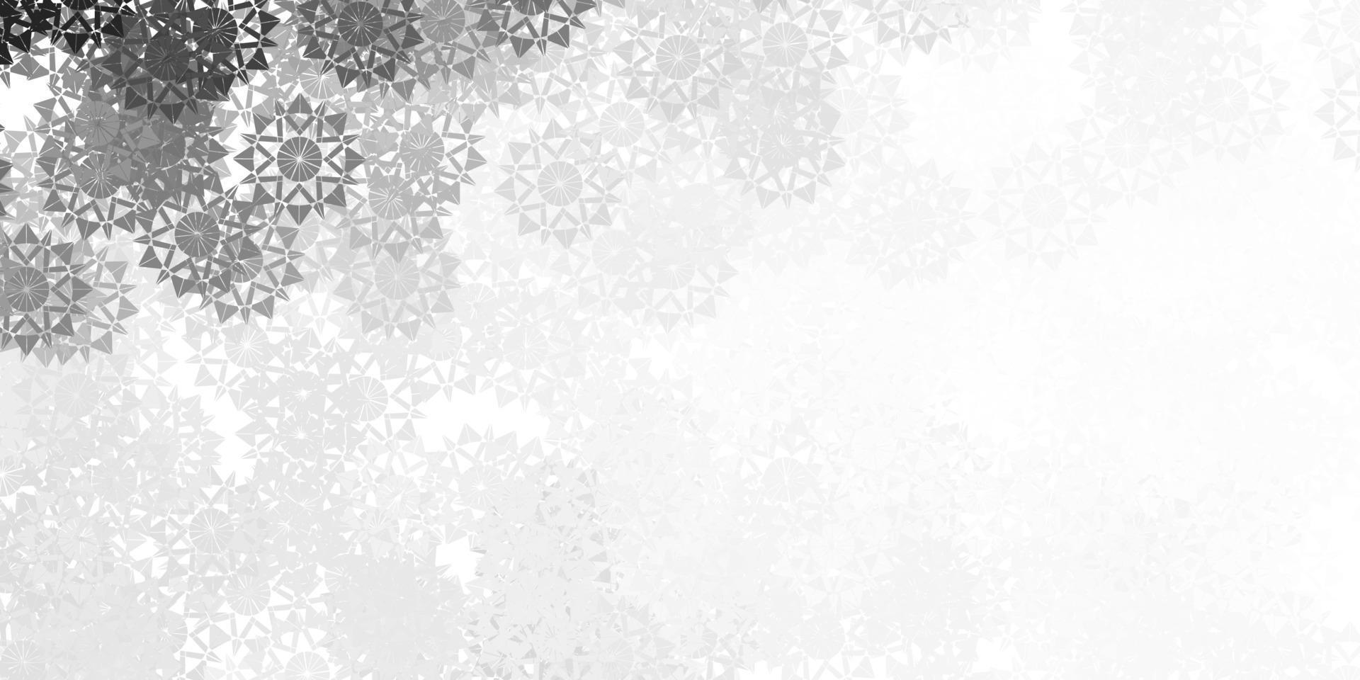 Light Gray vector layout with beautiful snowflakes.