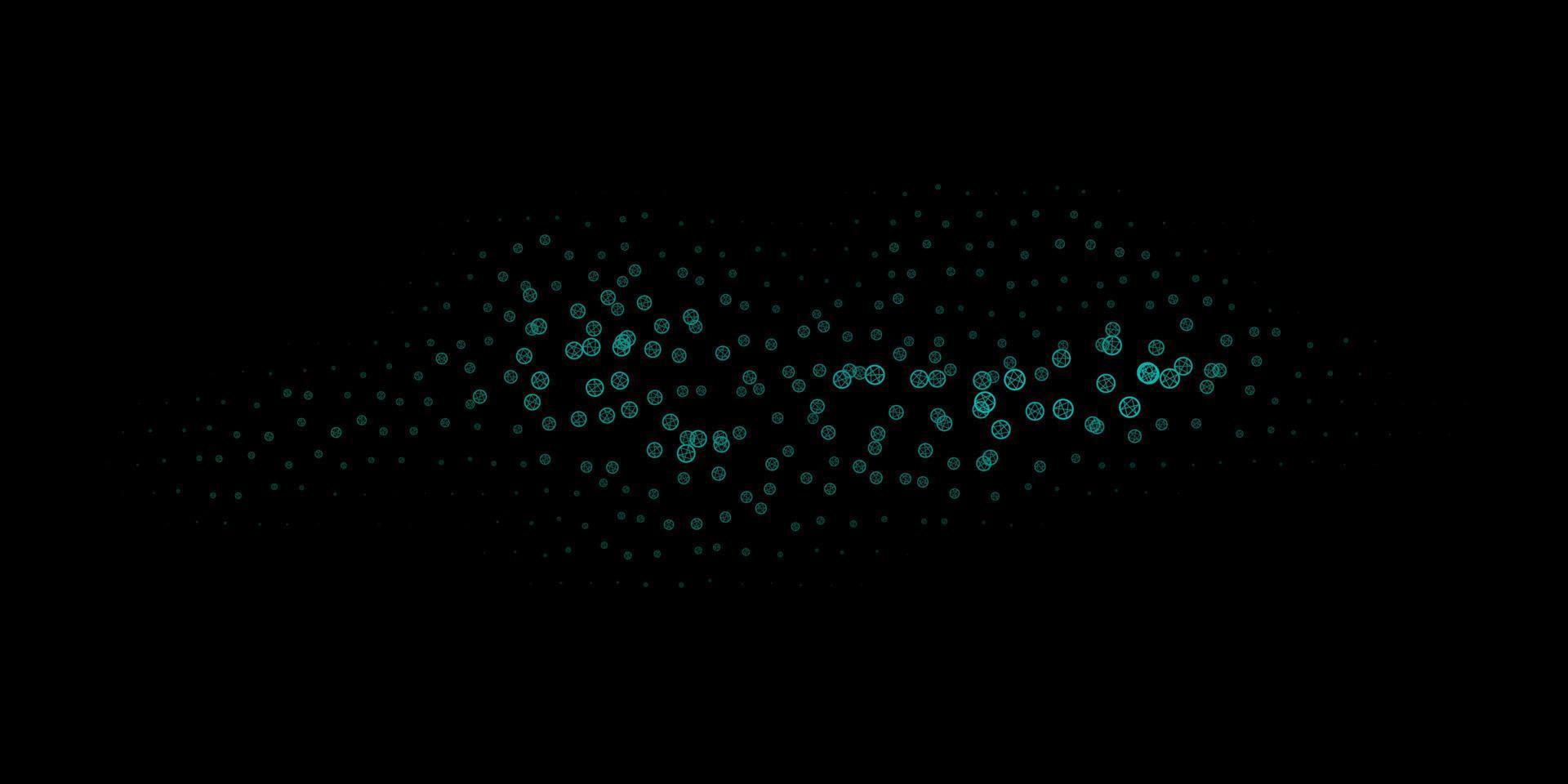 Dark Green vector texture with religion symbols.