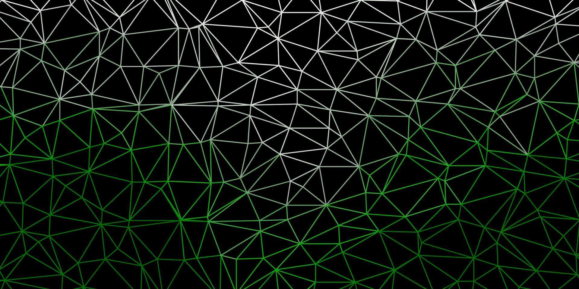 Dark green vector abstract triangle background.