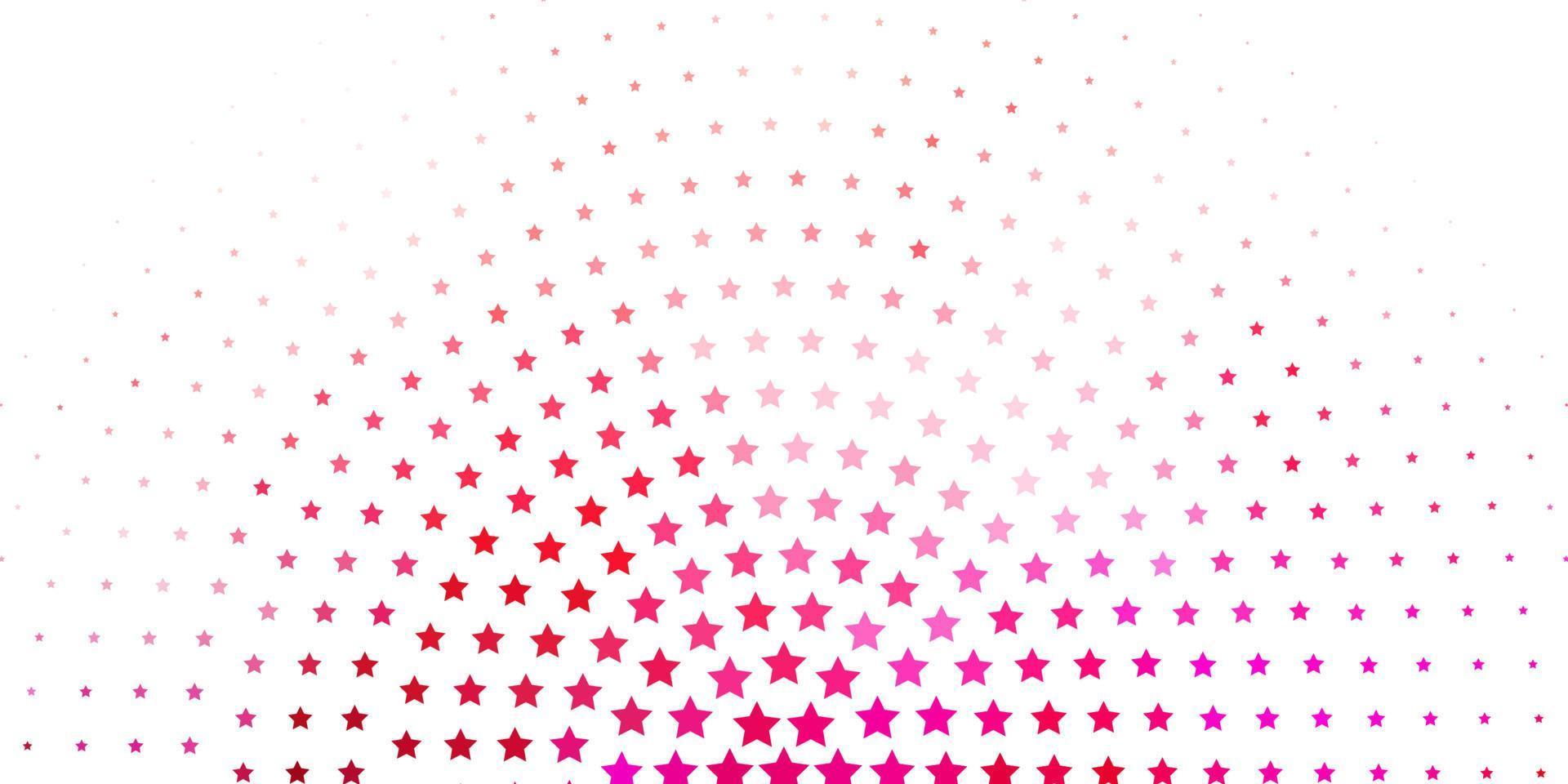 patrón de vector rosa claro con estrellas abstractas.