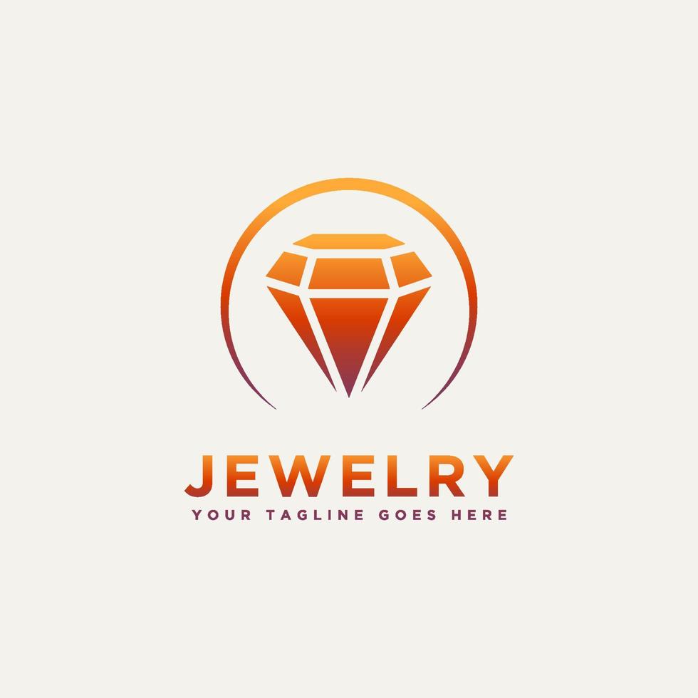 diseño de ilustración de logotipo premium de joyería vector