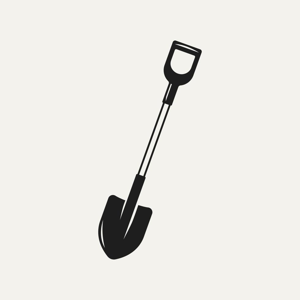 isolated vintage shovel icon design illustration vector