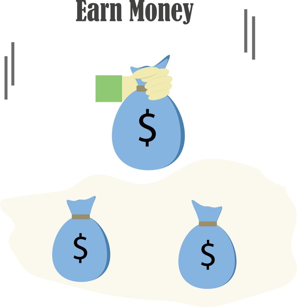 illustration vector earning money for business