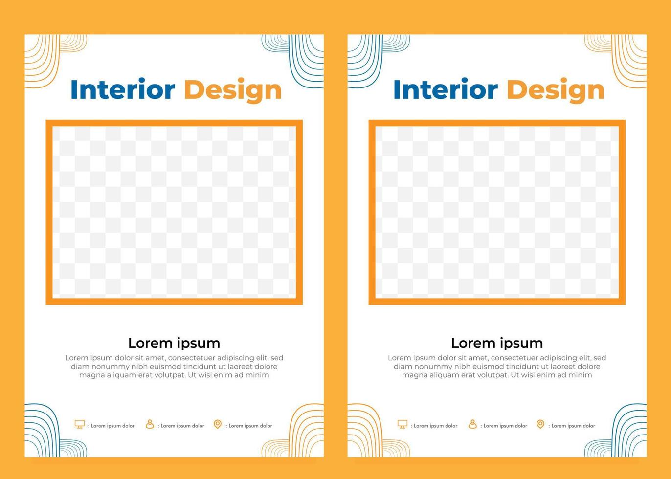 abstract hand drawn flyer template collection vector