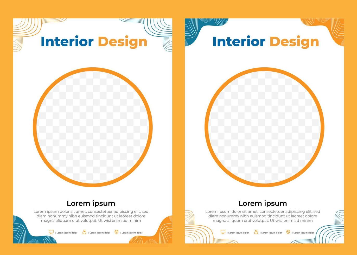 abstract hand drawn flyer template collection vector