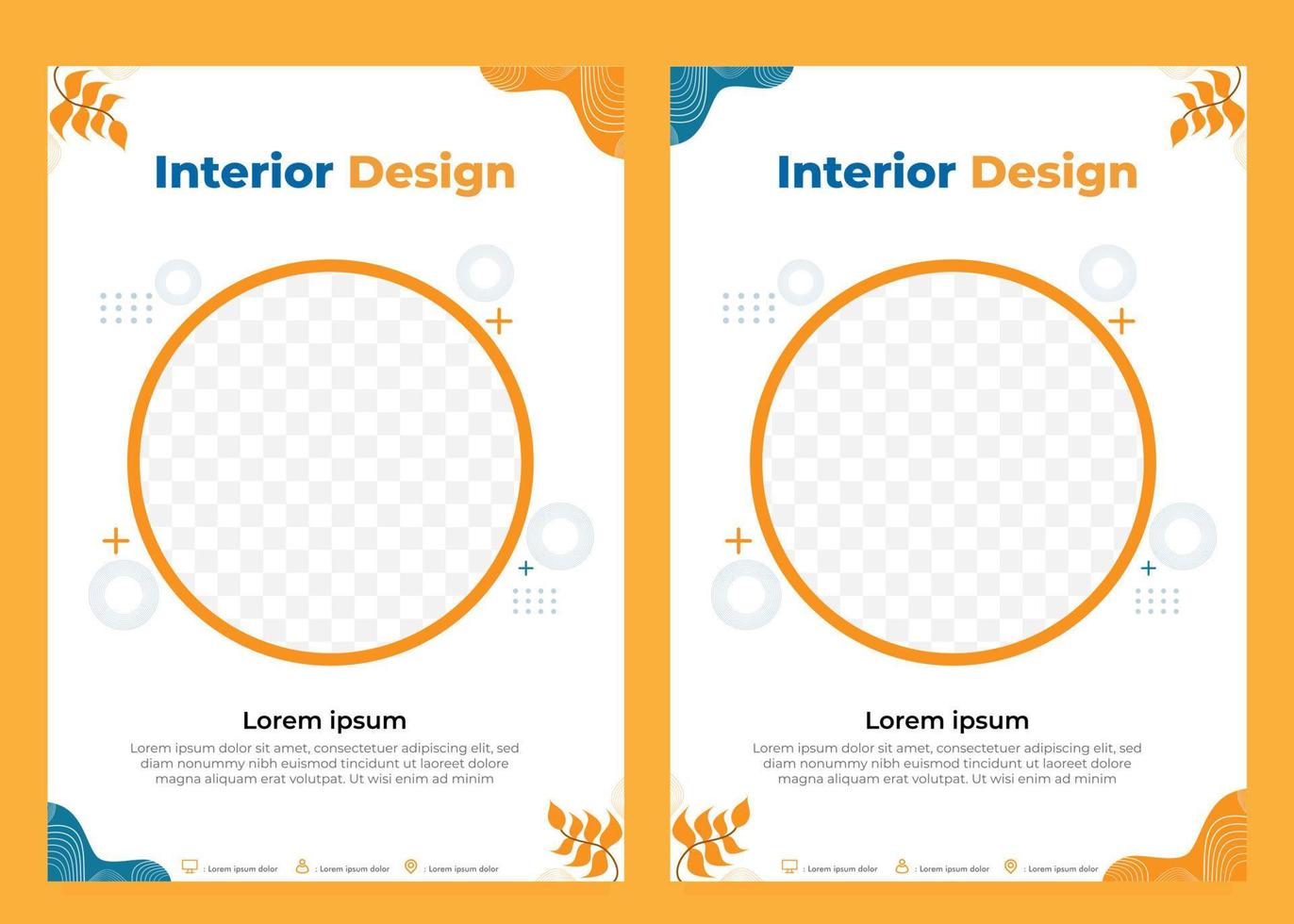 abstract hand drawn flyer template collection vector