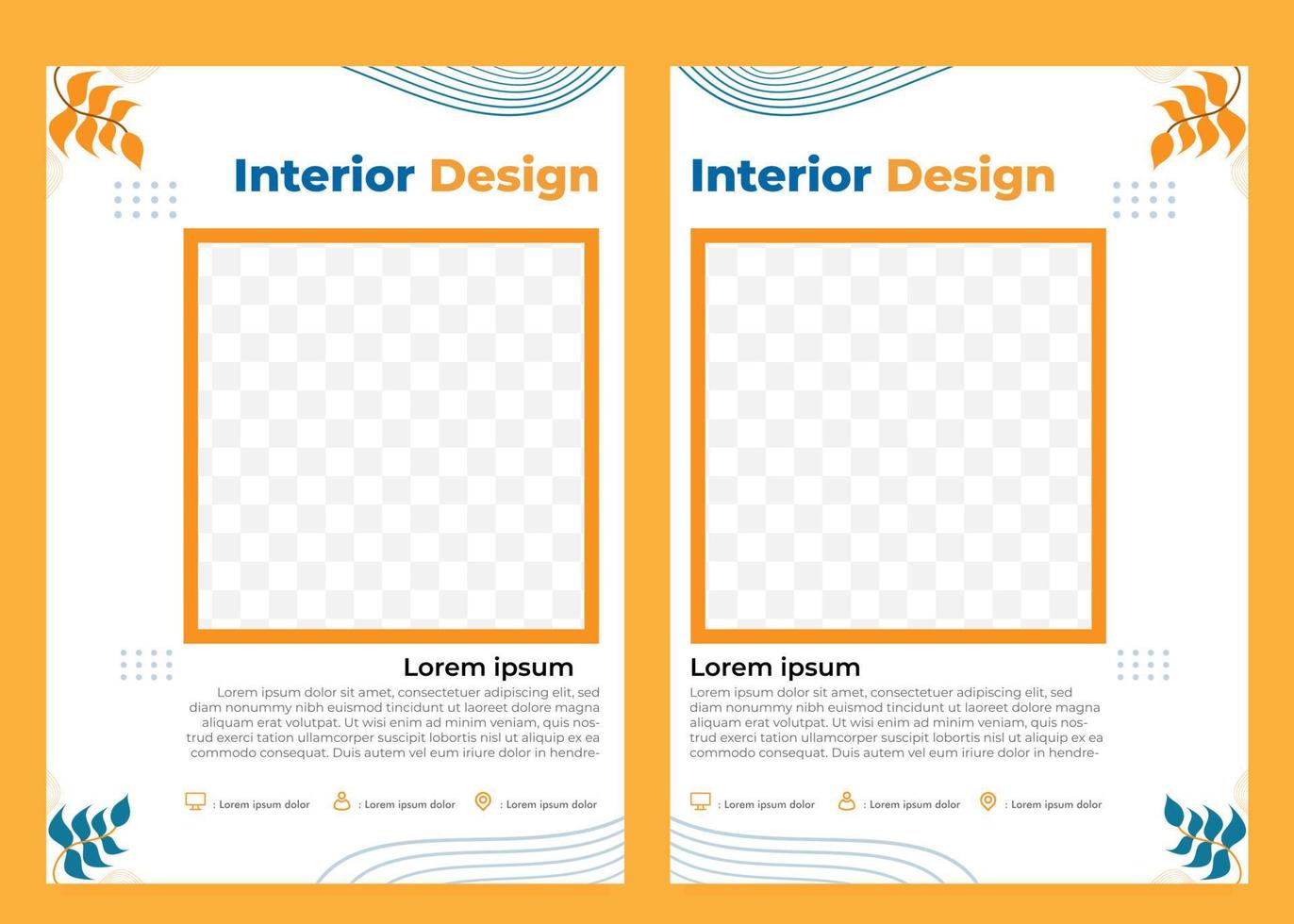 abstract hand drawn flyer template collection vector