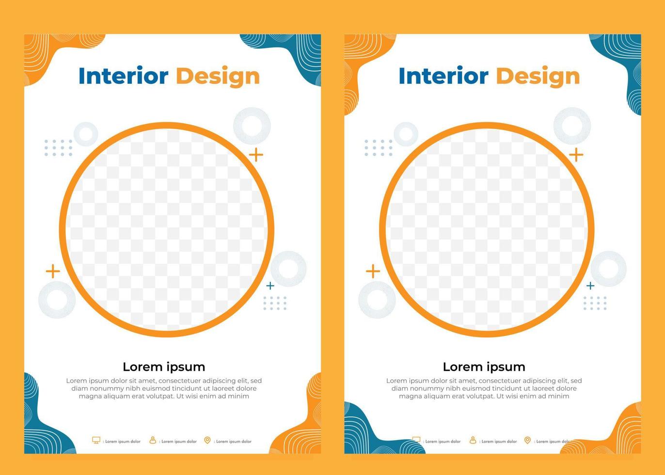 abstract hand drawn flyer template collection vector