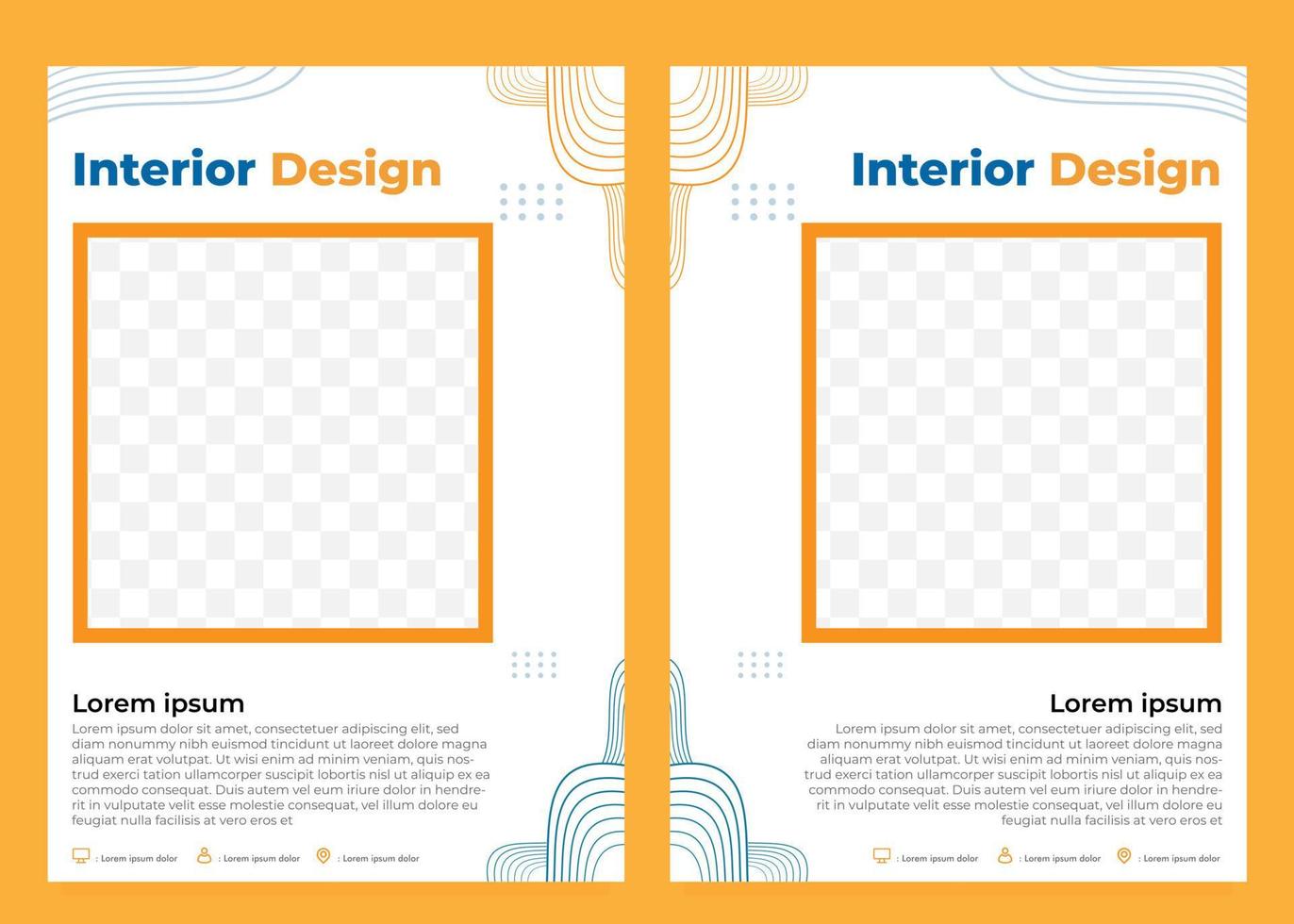 abstract hand drawn flyer template collection vector