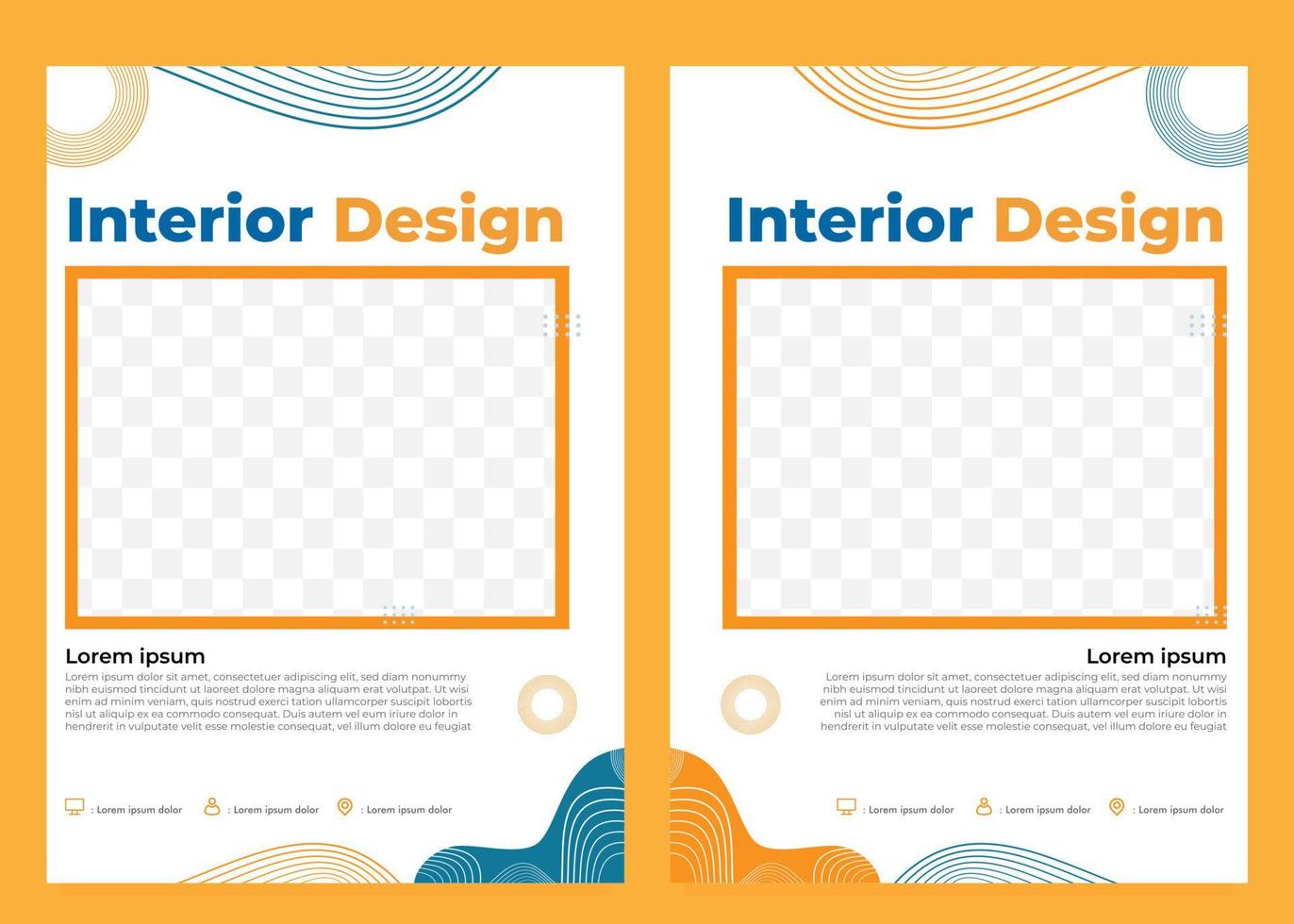 abstract hand drawn flyer template collection vector