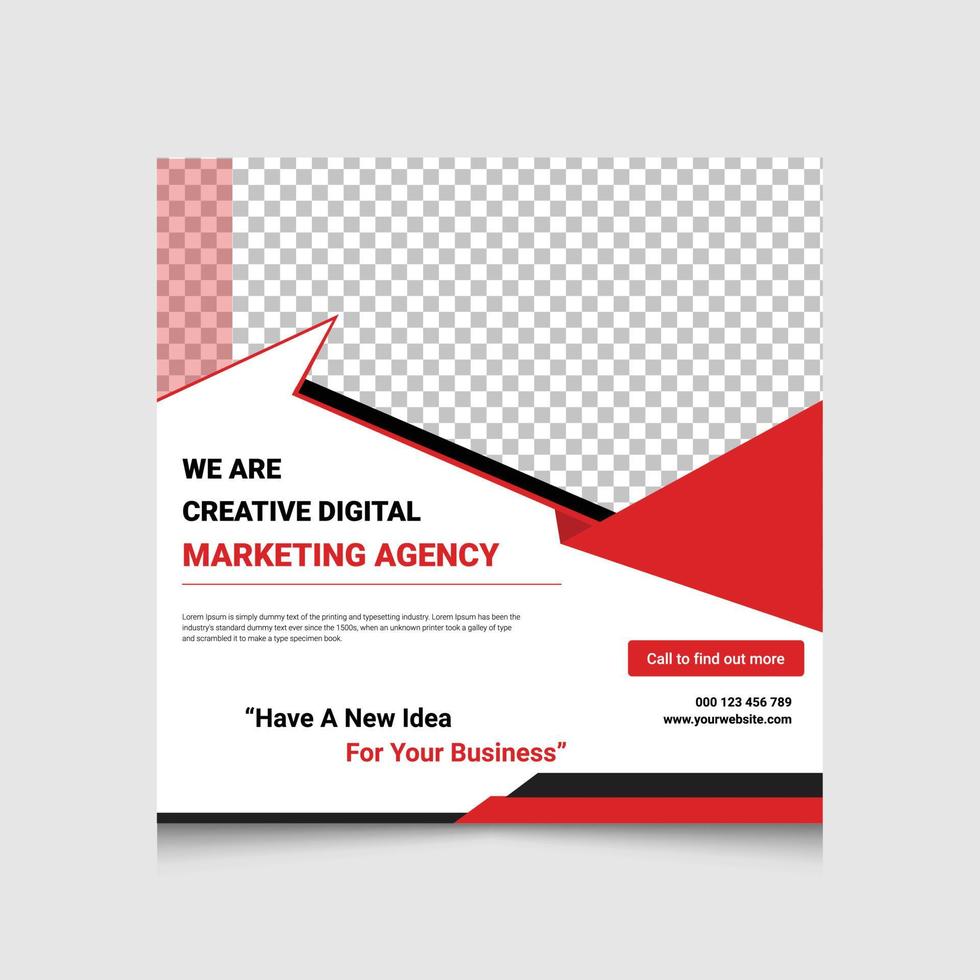 Digital Business Promotional Social Media Post Template vector