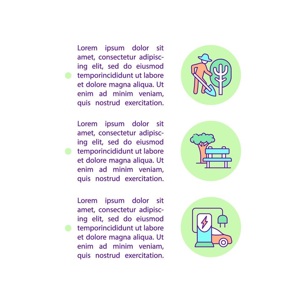 Reducing air pollution concept line icons with text. PPT page vector template with copy space. Brochure, magazine, newsletter design element. Clean environment linear illustrations on white