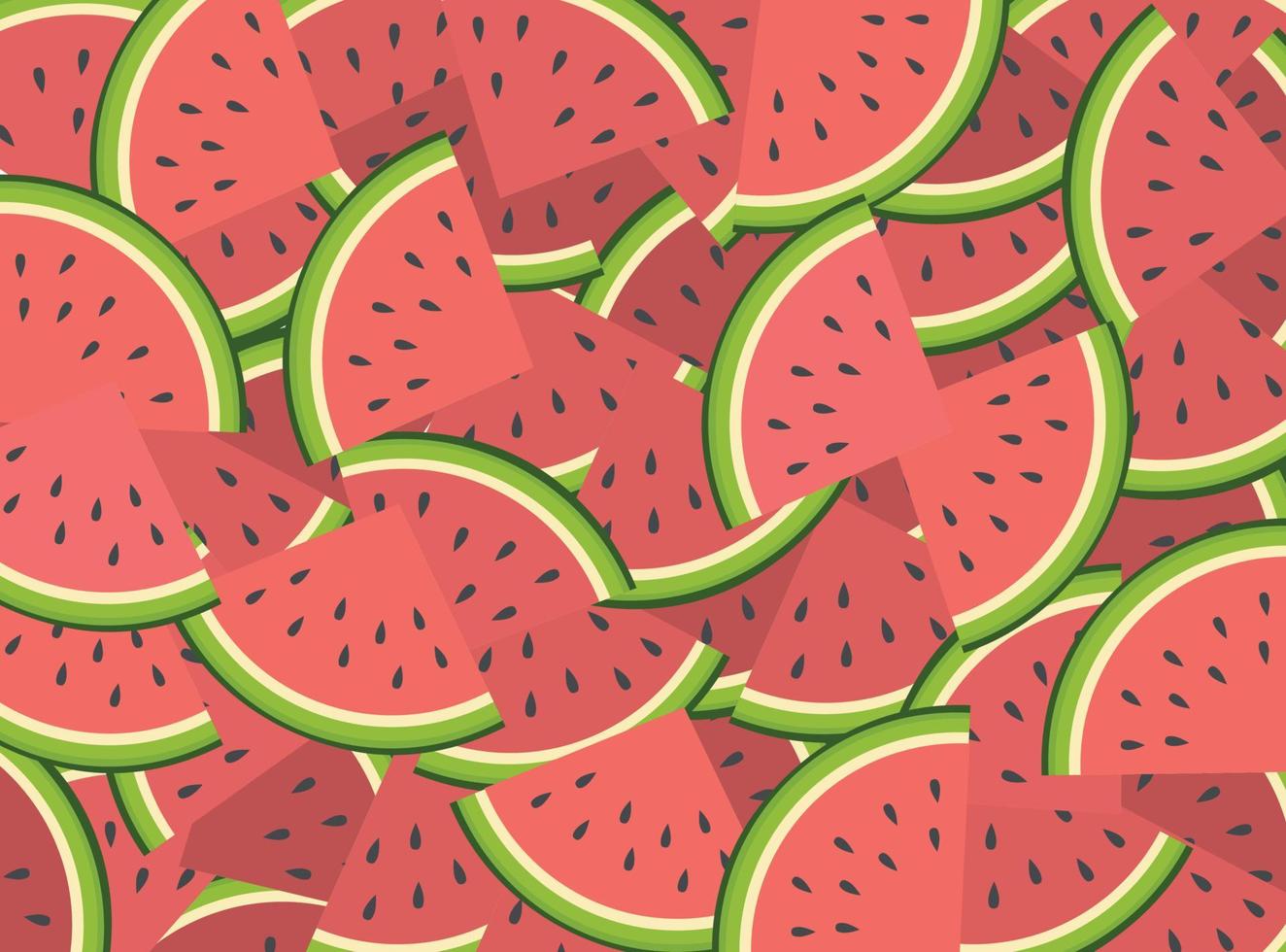 Watermelon vector illustration. watermelon slices