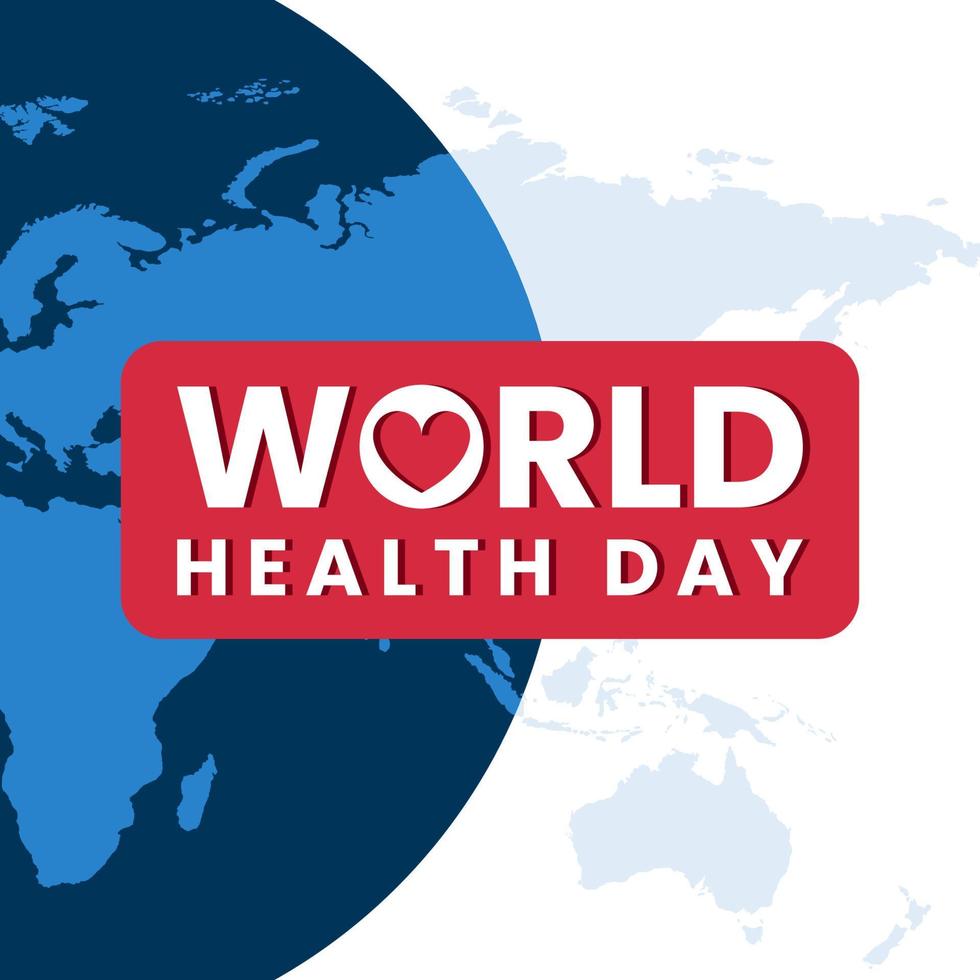 World Health Day Post Design vector