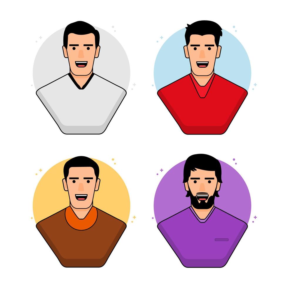 Male Vector Icon Illustration. Cartoon Character. Person Icon Concept White Isolated. Flat Cartoon Style Suitable for Web Landing Page, Banner, Flyer, Sticker