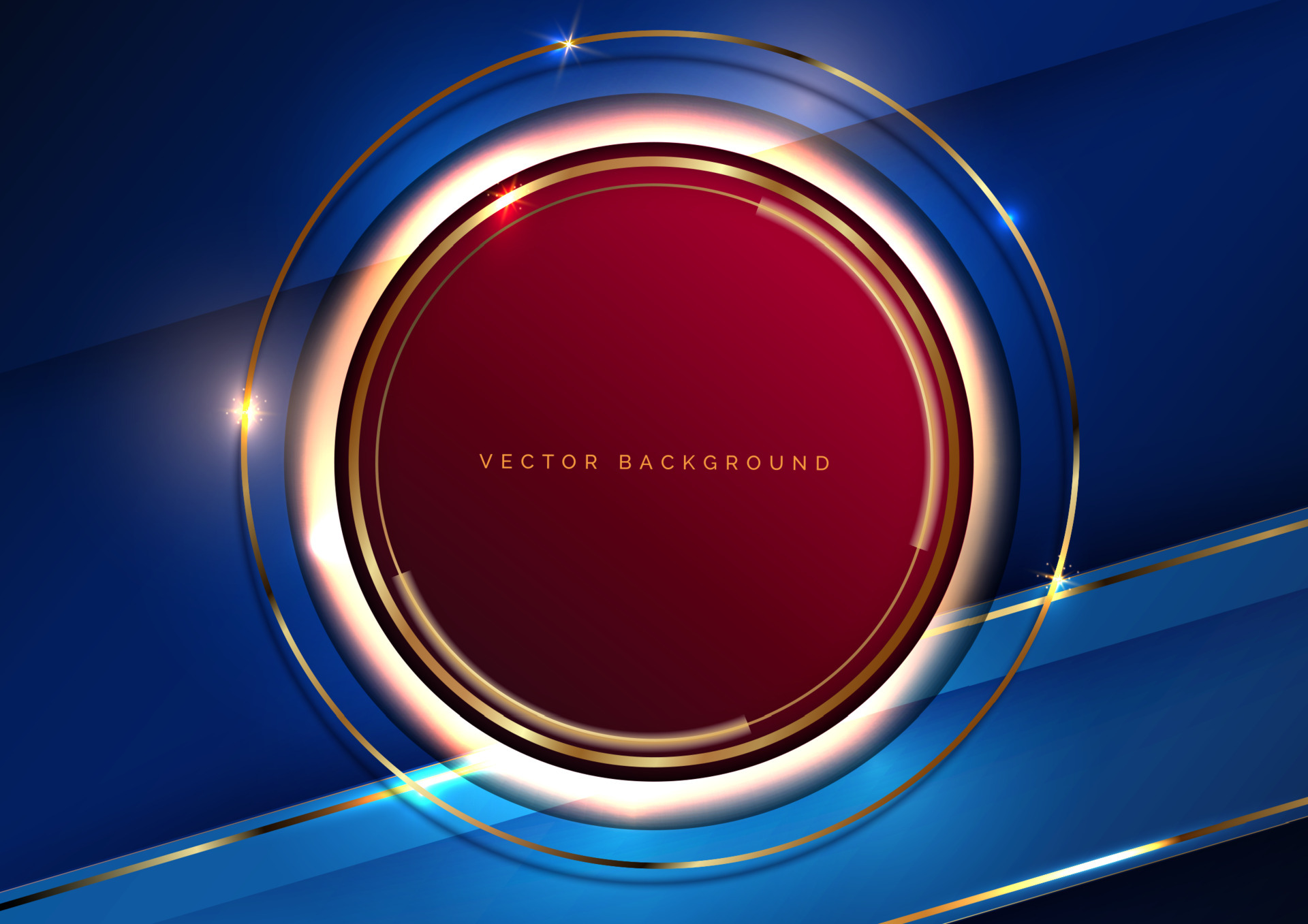 Ingen måde amplifikation filter Elegant red circle frame abstract with sparkling golden light and golden  circle lines on dark blue background. Luxury concept. 5918337 Vector Art at  Vecteezy