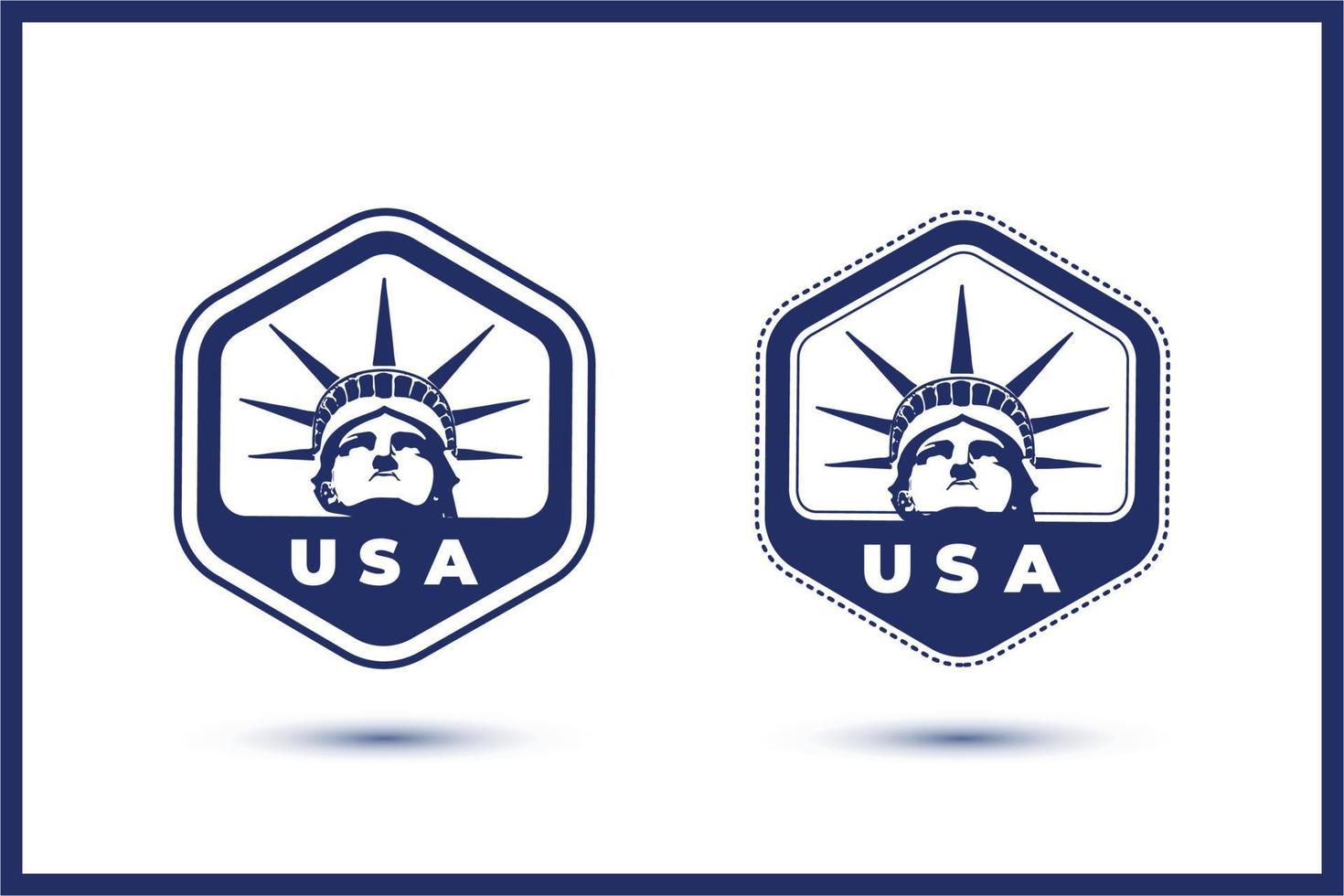 Polygon logo with Statue of Liberty, USA logo , USA, Statue of Liberty USA symbol. vector