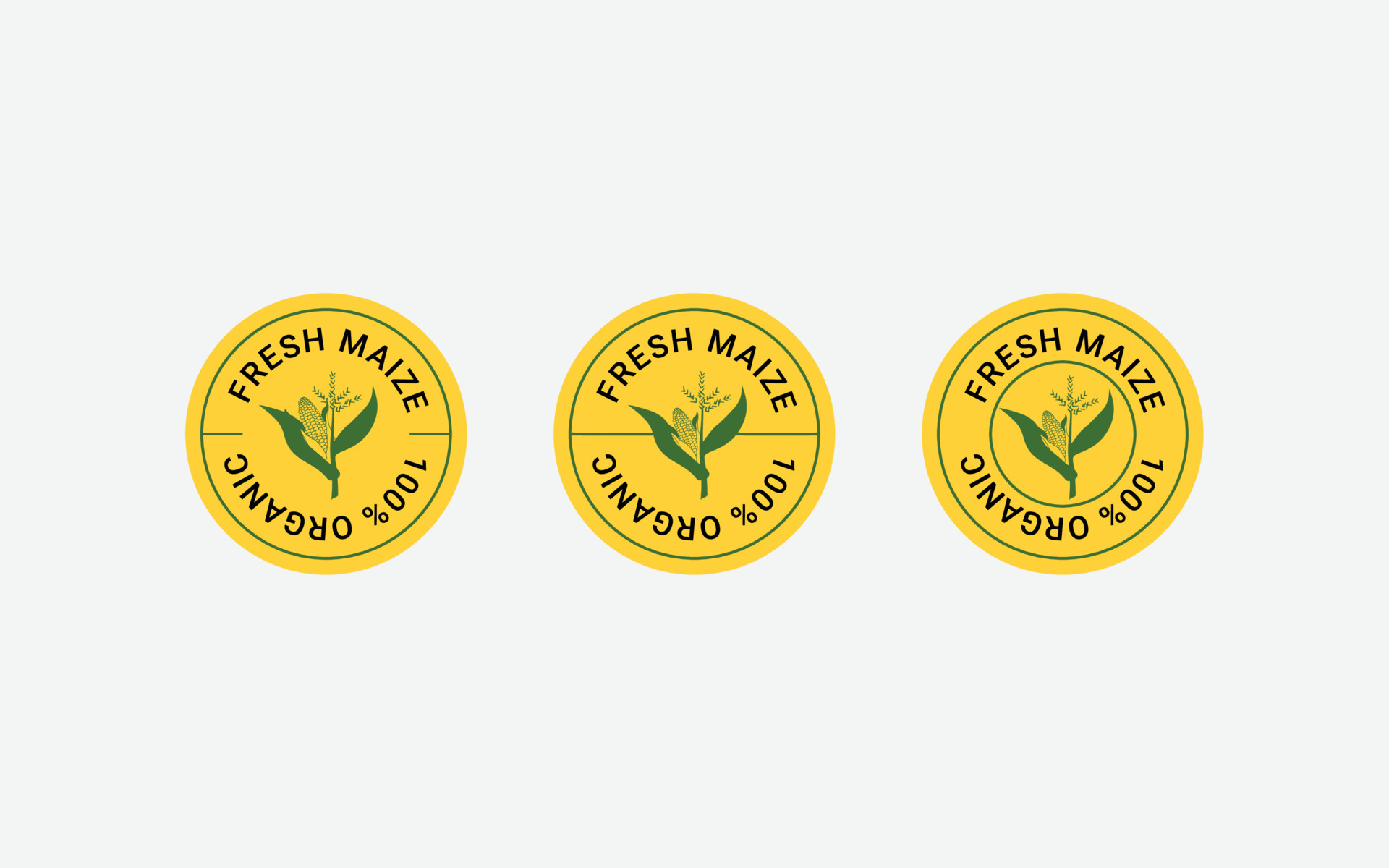 Maize stamp badge label design set. Circle form templates Maize ...