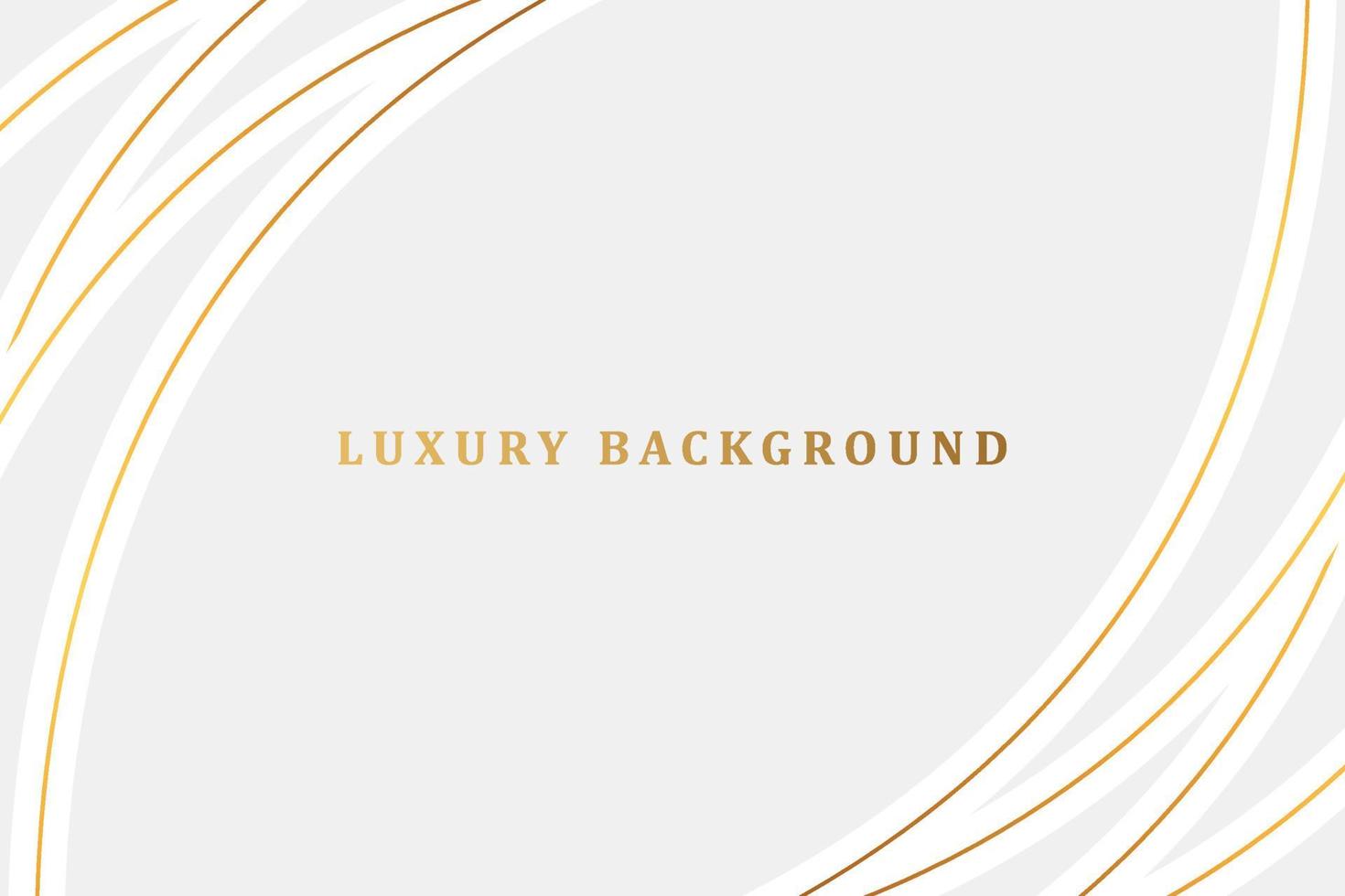 Abstract gold wavy lines on white background vector