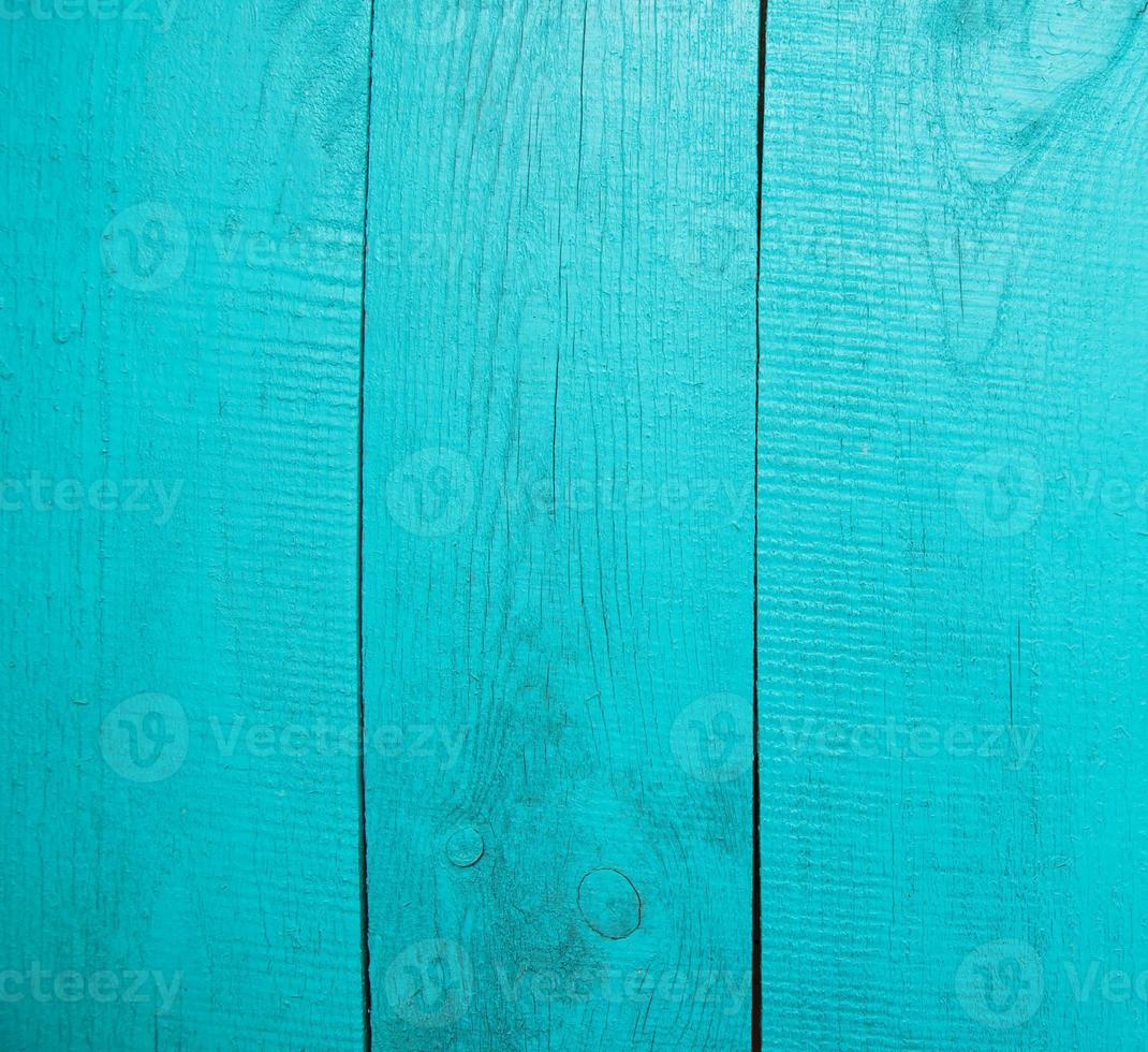 Blue painted wooden background photo