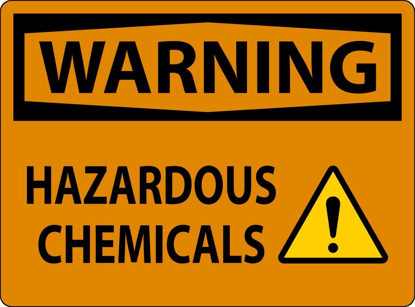 Warning Hazardous Chemicals Sign On White Background vector