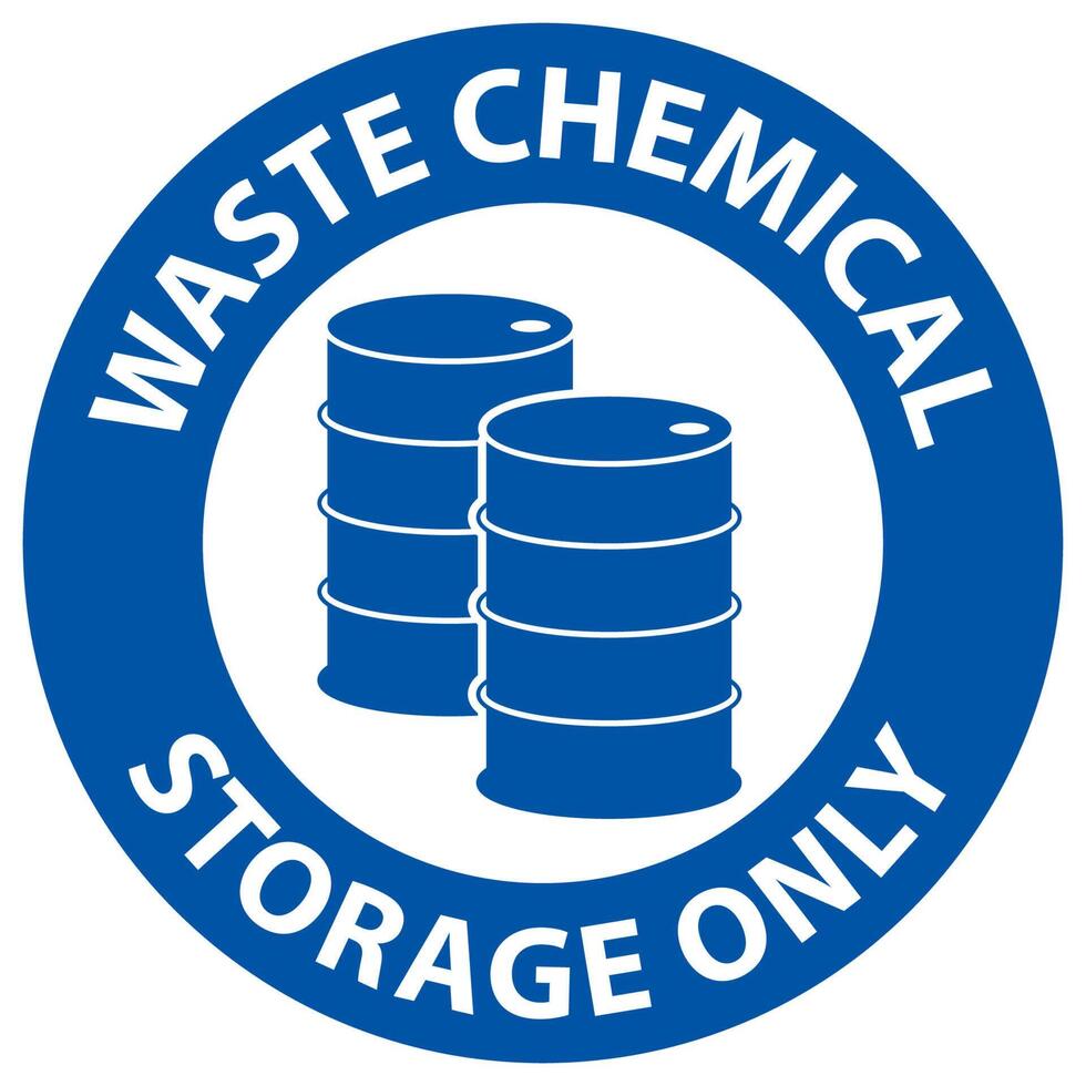 Waste Chemical Storage Only On White Background vector