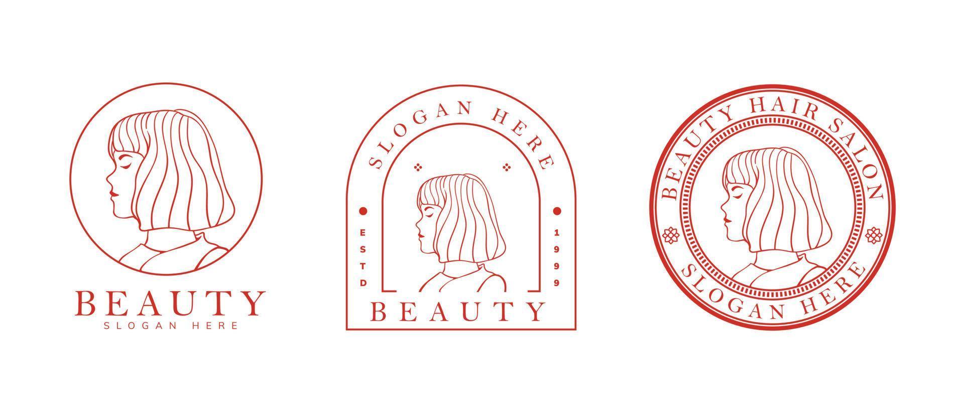 feminine beauty logo vector
