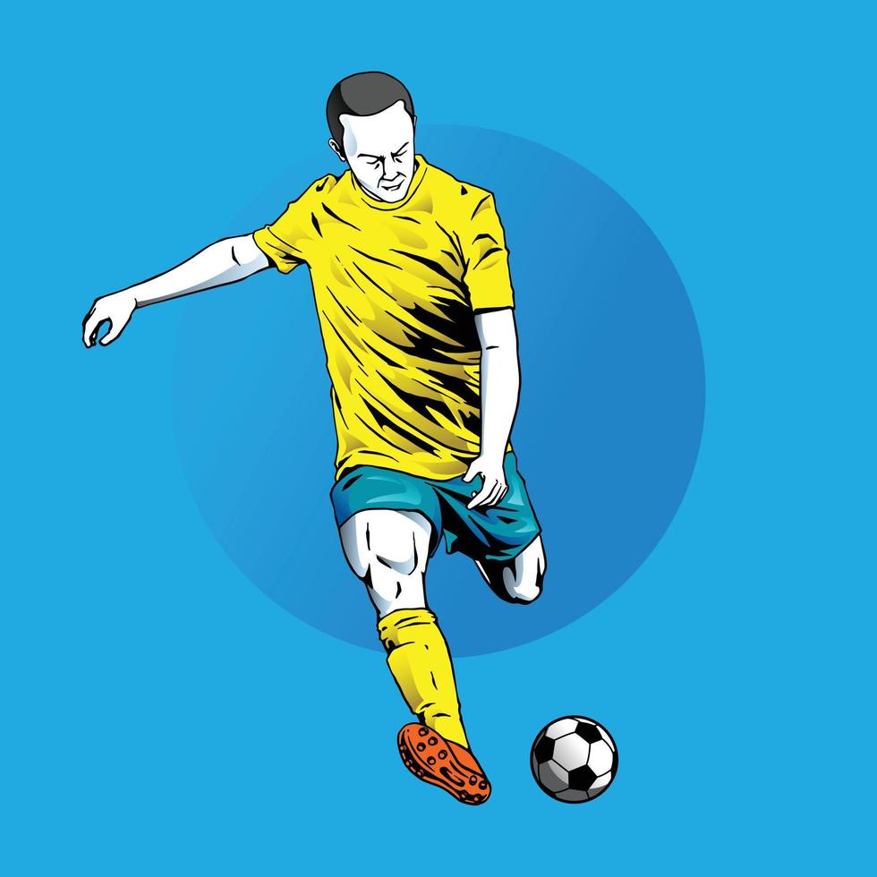 ilustración de jugador de fútbol vector