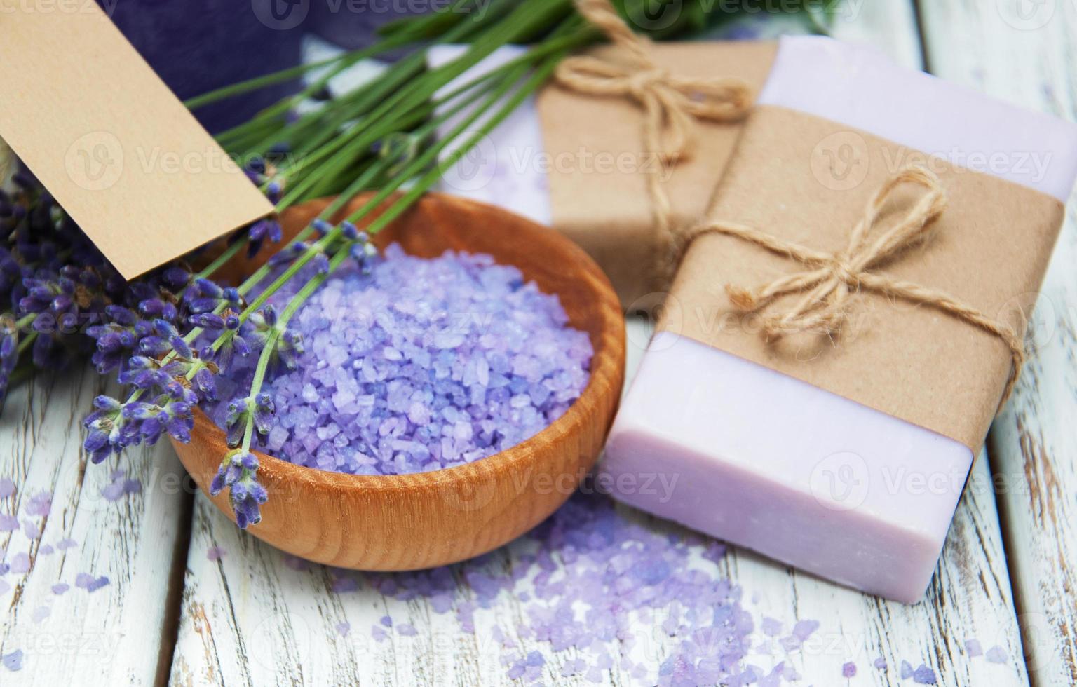 Lavender with soap photo