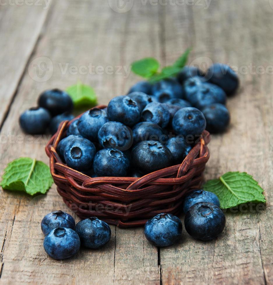 Fresh blueberries on a table 5919053 Stock Photo at Vecteezy