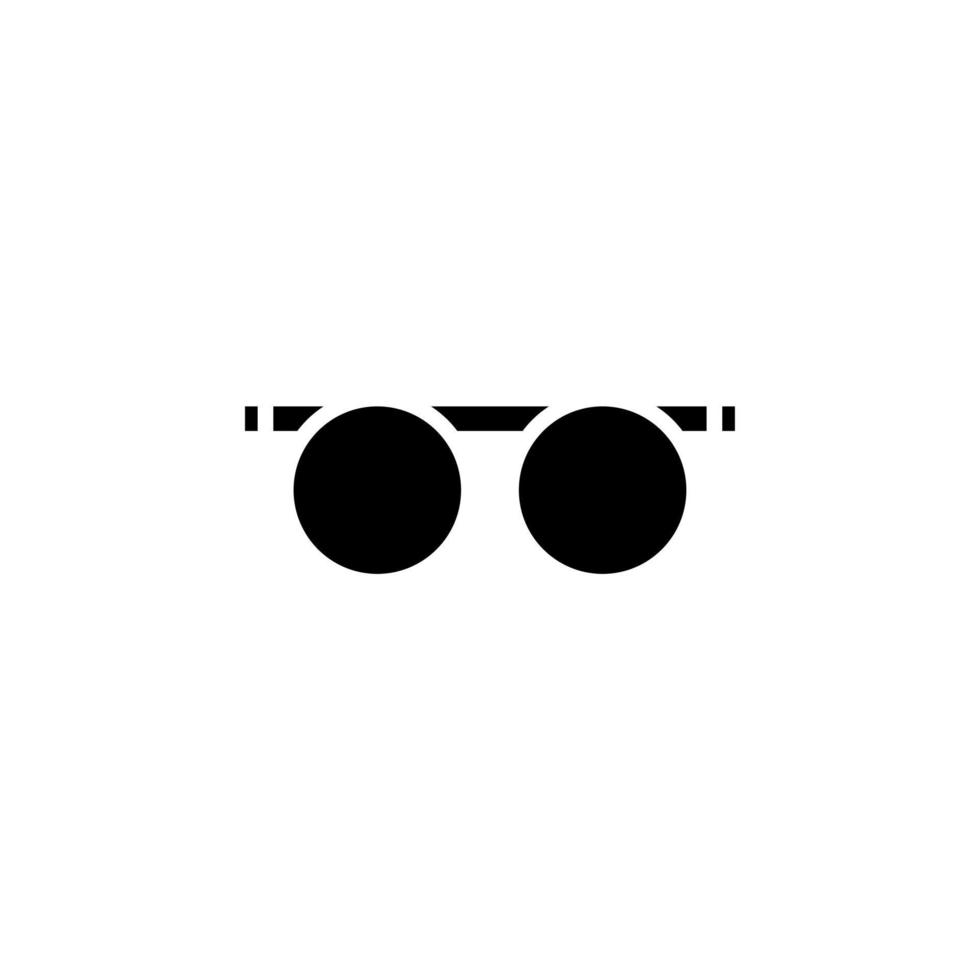 Glasses, Sunglasses, Eyeglasses, Spectacles Solid Icon Vector Illustration Logo Template. Suitable For Many Purposes.