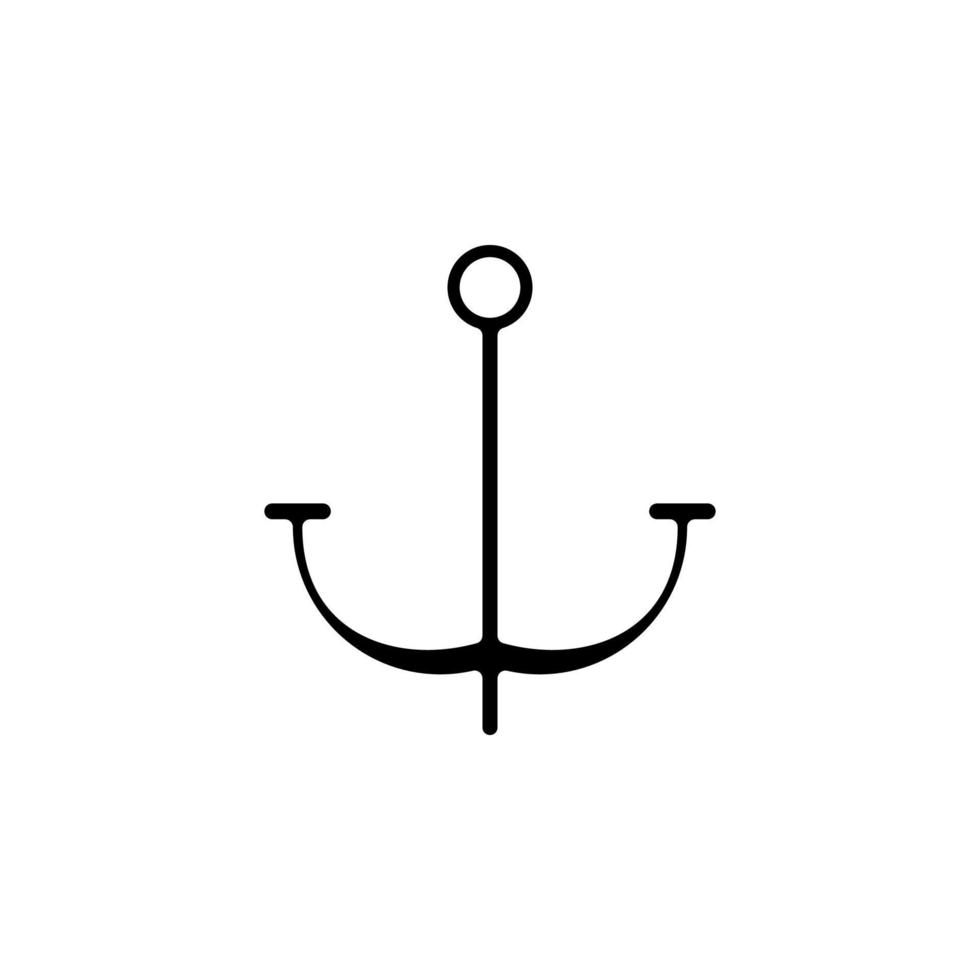 Anchor, Port Solid Icon Vector Illustration Logo Template. Suitable For Many Purposes.