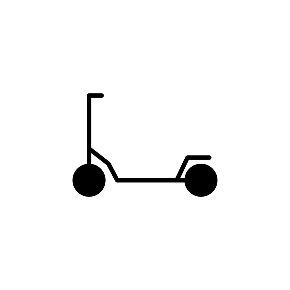 Scooter, Kick Scooter Solid Icon Vector Illustration Logo Template. Suitable For Many Purposes.