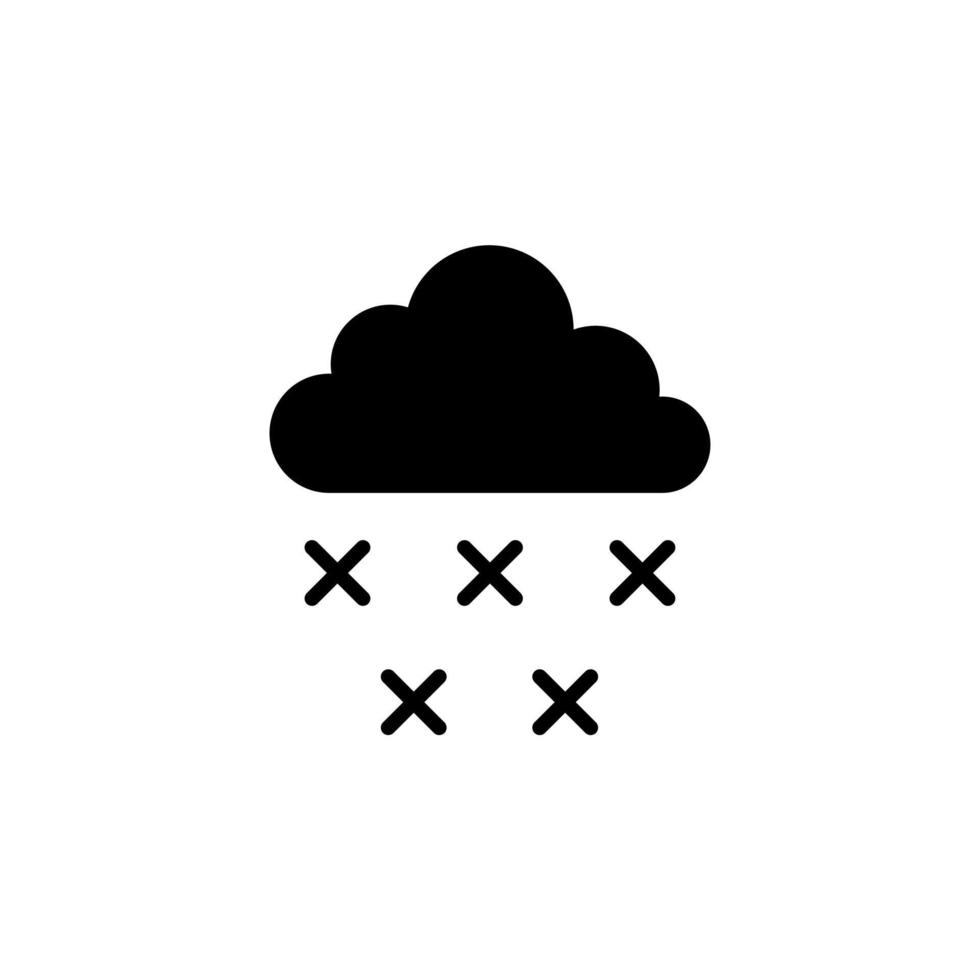 Winter, Snowfall, Snow, Snowflake Solid Icon Vector Illustration Logo Template. Suitable For Many Purposes.