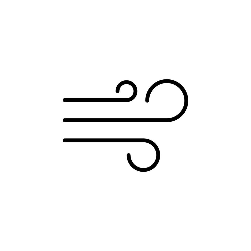 Wind, Air Solid Icon Vector Illustration Logo Template. Suitable For Many Purposes.