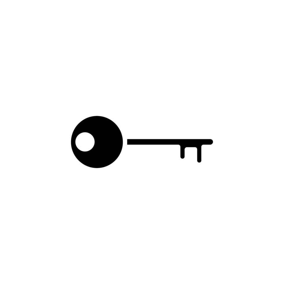 Key Solid Icon Vector Illustration Logo Template. Suitable For Many Purposes.