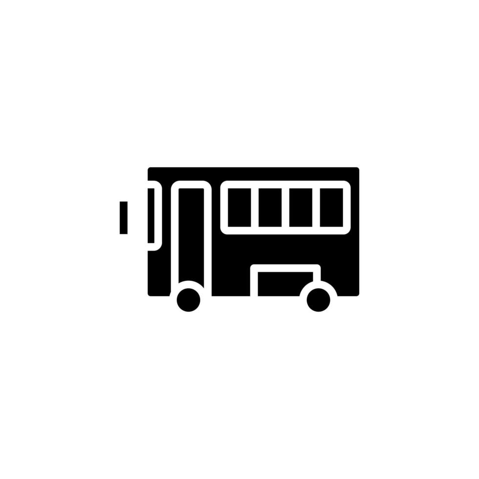 Bus, Autobus, Public, Transportation Solid Icon Vector Illustration Logo Template. Suitable For Many Purposes.