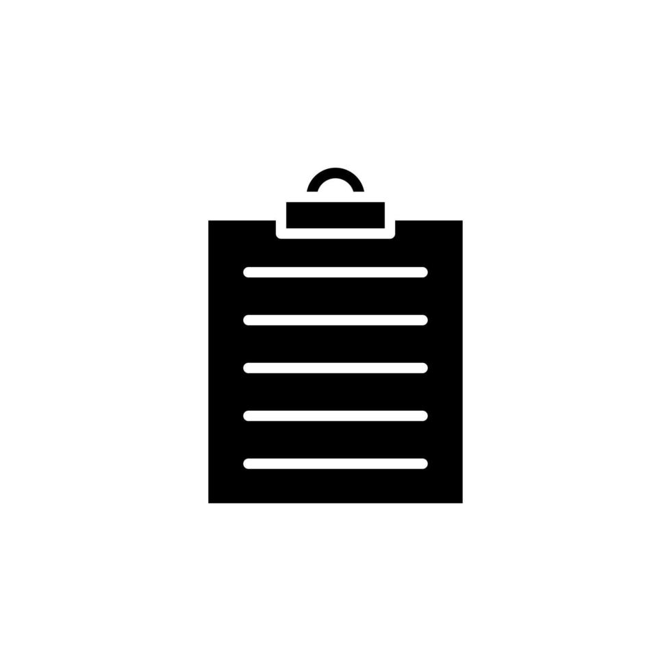 Notes, Notepad, Notebook, Memo, Diary, Paper Solid Icon Vector Illustration Logo Template. Suitable For Many Purposes.