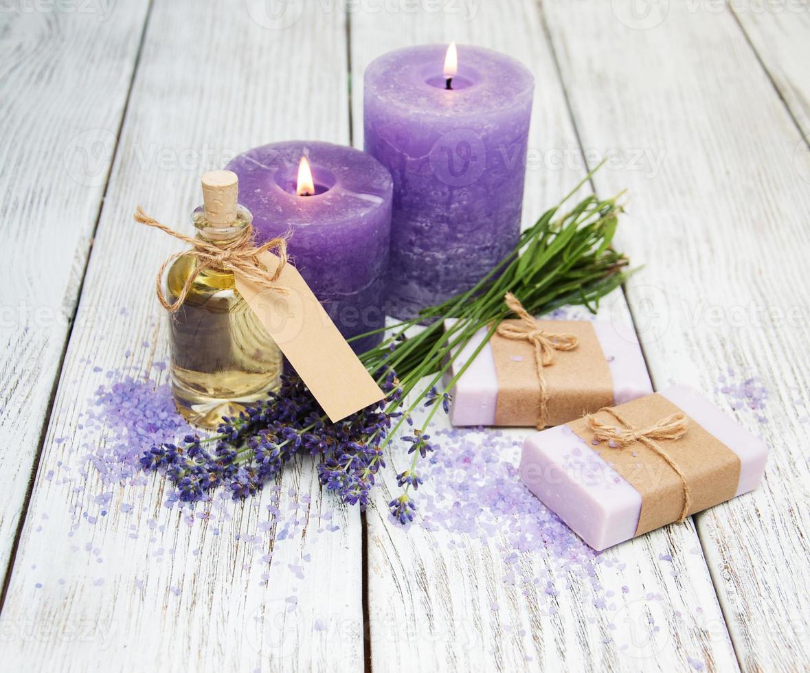 Lavender with soap photo