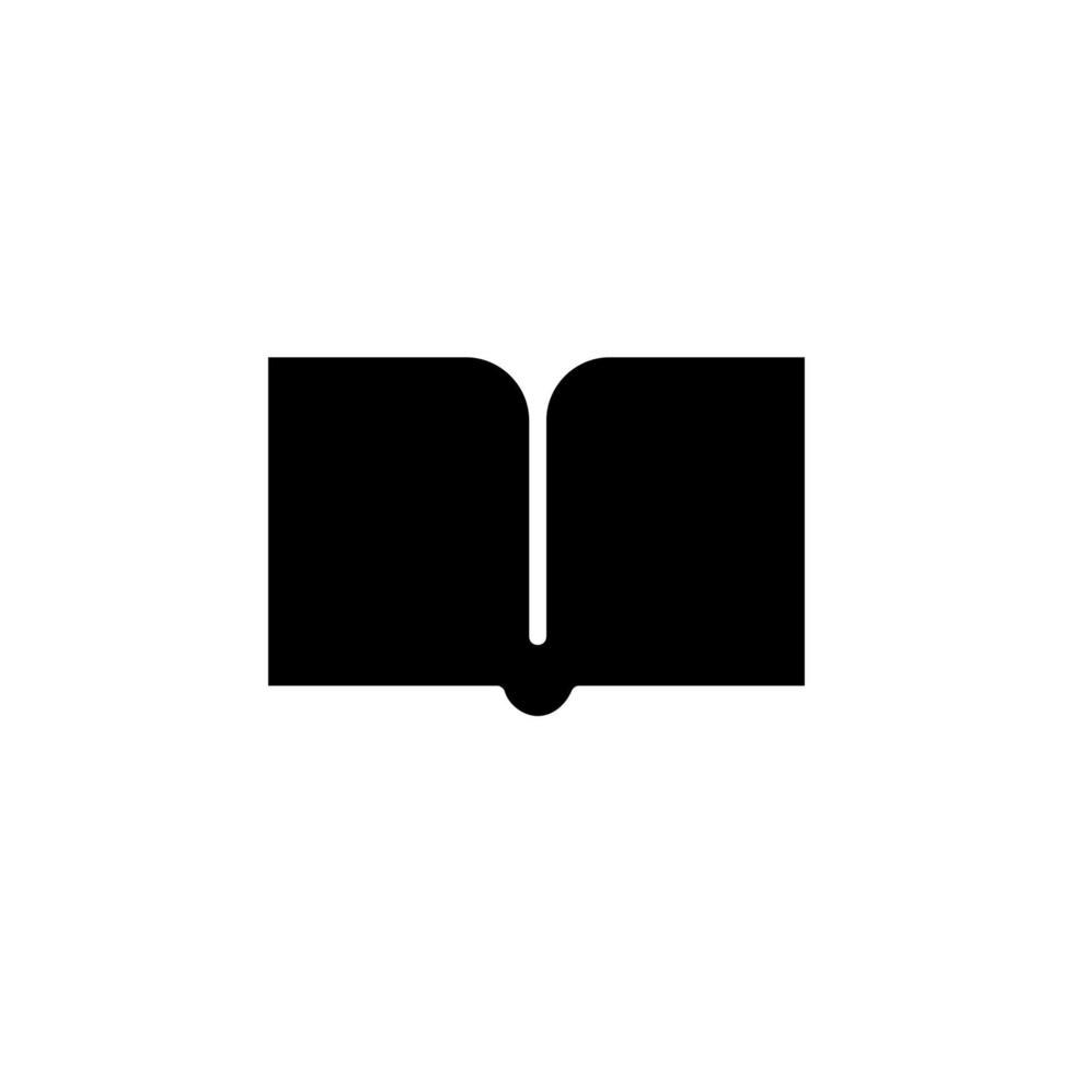libro, lectura, biblioteca, estudio icono sólido vector ilustración logotipo plantilla. adecuado para muchos propósitos.